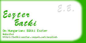 eszter batki business card
